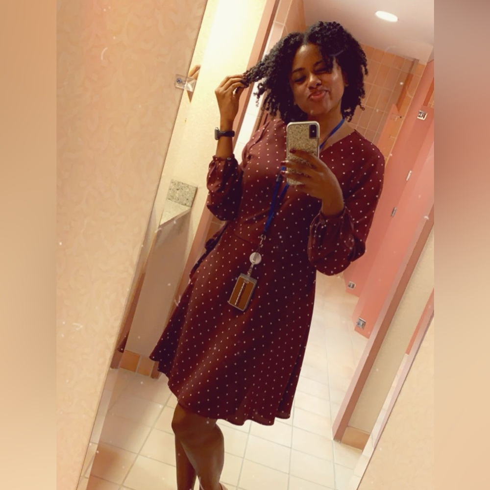 Chic Polka Dot Wrap Dress - Size 6